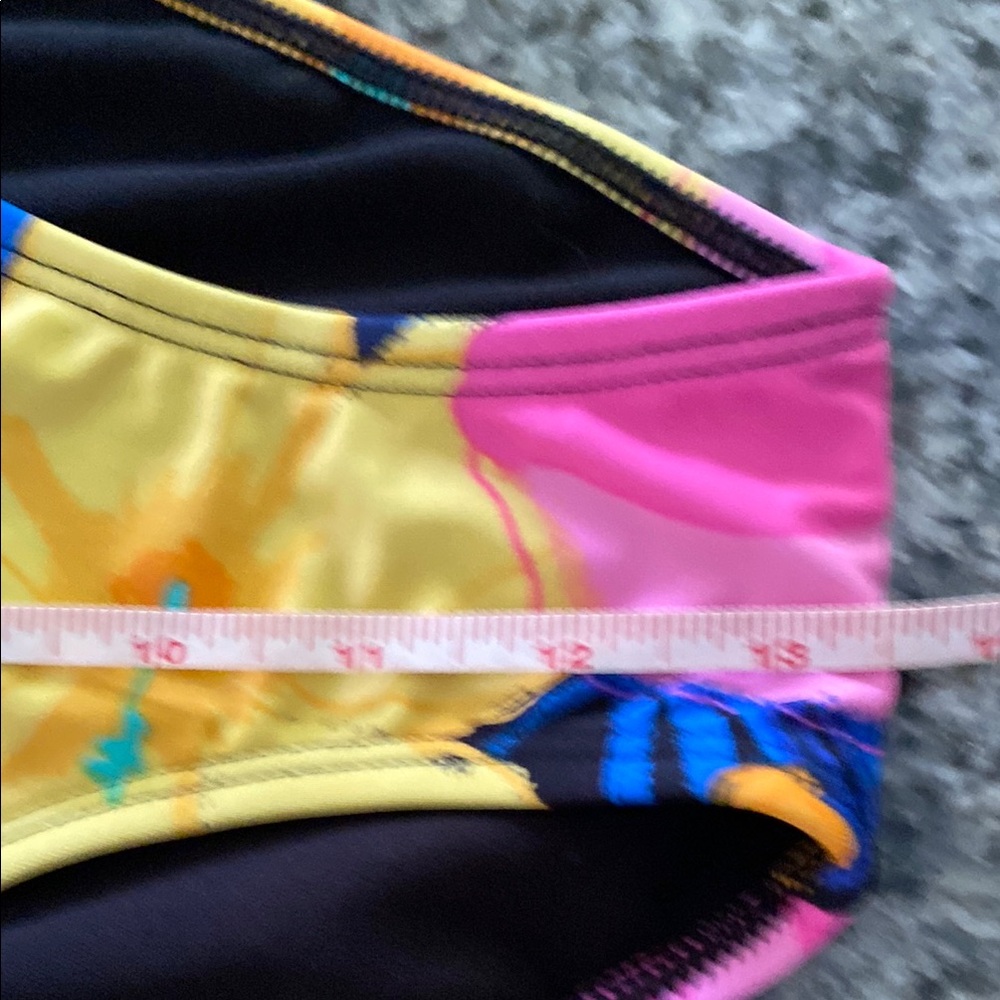 NWT Sundazed  Women's Floral High-Waisted Bikini Bottom - Pink and Black - Picture 9 of 10